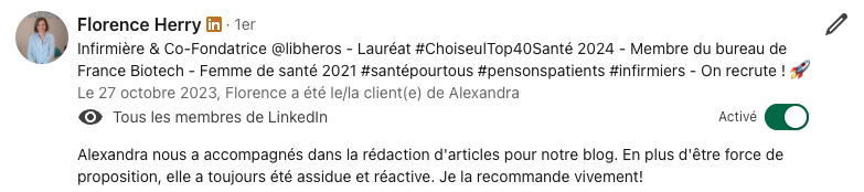 Témoignage